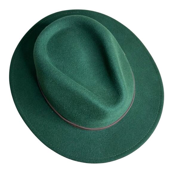 Brixton Messer Fedora Moss Green Large Optional Feather NWT - Picture 6 of 16
